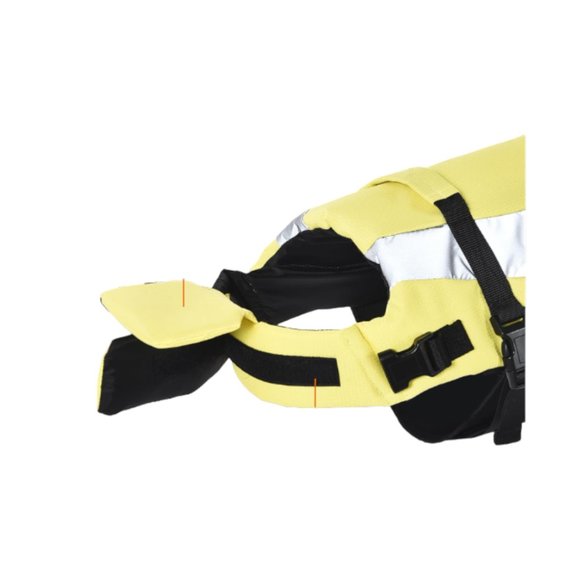 Amazon Basics Dog Adjustable Life Jacket with Reflective Stripes Yellow  Medium - Picture 6 of 14